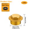 Pack of 4 Brass Plugs, 1/2 Inch Male Thread Sealing