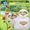 Metal Bird Bath with Trellis for Outside, 57” Height Birdbaths