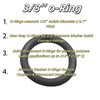 Pressure Washer O Rings 3/8" Quick Coupler O-Rings New Grey