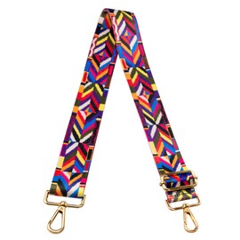 ZANQANO Crossbody Strap for Purses Replacement Adjustable Guitar Multicolor Style Handbag Straps (Geometry Color)