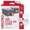 VELCRO Brand White Coins Stick On - 200 Pack 19mm