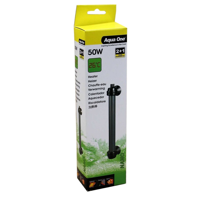Aquarium Heater Glass Nano Betta Preset 26C 50Hz 25W Fish