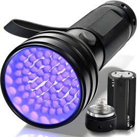 Retoo UV Black Light Torch, Pets, Urine Detector for Dried, Stains, Dogs, Cats, Pets, Hand Lamp, Detector for Fake Banknotes