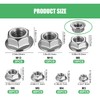 Pack of 185 Flange Nuts, Hexagonal Flange Nuts with Flange