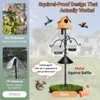 QURAS Smart Bird Feeder Pole with Squirrel Baffle for Proof,