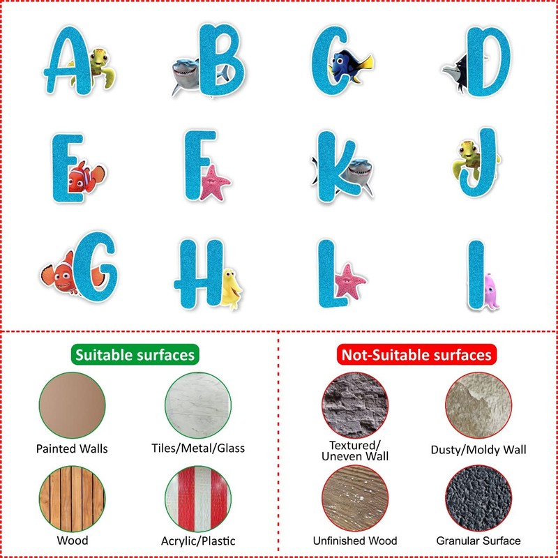 Seyal® Findng Nemo A - Z Alphabet Wall Sticker
