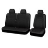 Black PU Leather 2+1 Van Front Seat Cover Set with