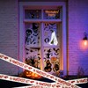 Halloween Window Stickers with Caution Tape 141PCS Halloween Decorations