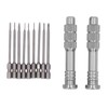 Steel Slotted Screwdriver Set with 9 Bits 2 Handles Hand