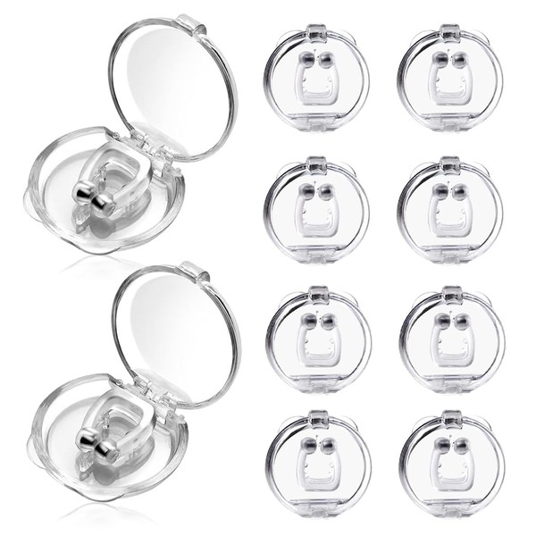IKOPFLN Pack of 10 Snoring Stoppers, Anti Snoring Magnetic Nose