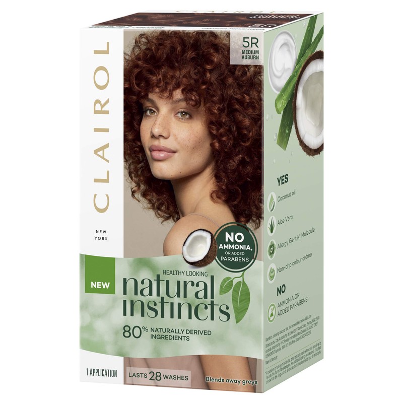 Clairol Natural Instincts Semi-Permanant Hair Colour, 5r Medium Auburn, Ammonia