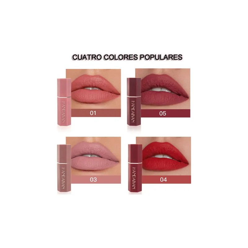 Lapiz Labial Color Mate Silky Saturados Larga Duración