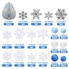 44 piezas de adornos de copos de nieve para tartas