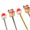 4Pcs Christmas Spoons and Forks Set Stainless Steel Cartoon Funny