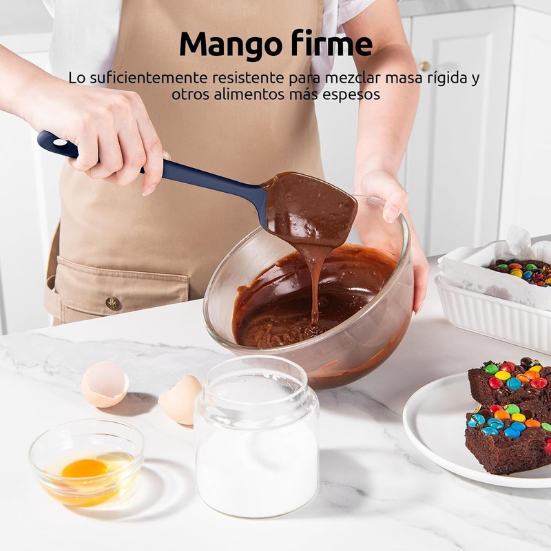 U-Taste - Juego de espátulas de silicona para cuchara, resistente