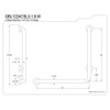 Kingston Brass GBL1224CSL8 24"x 24" L-Shaped Grab Bar - Left