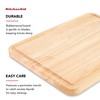Kitchen Aid Classic Rubberwood Cutting Board with Perimeter Trench, Reversible