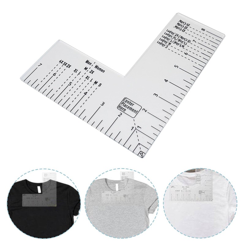 Tshirt Ruler Guide Left Chest Placement Tool T Shirt Ruler