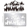 beinkmake Metal Stencil Forest Stainless Steel Stencils Mountain Reusable Drawing