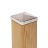 2 x Pyramid Post Caps 121 x 121 mm Stainless