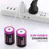 Quzmo Rechargeable Lithium D Batteries, 8800mWh 1.5V D Cell Battries