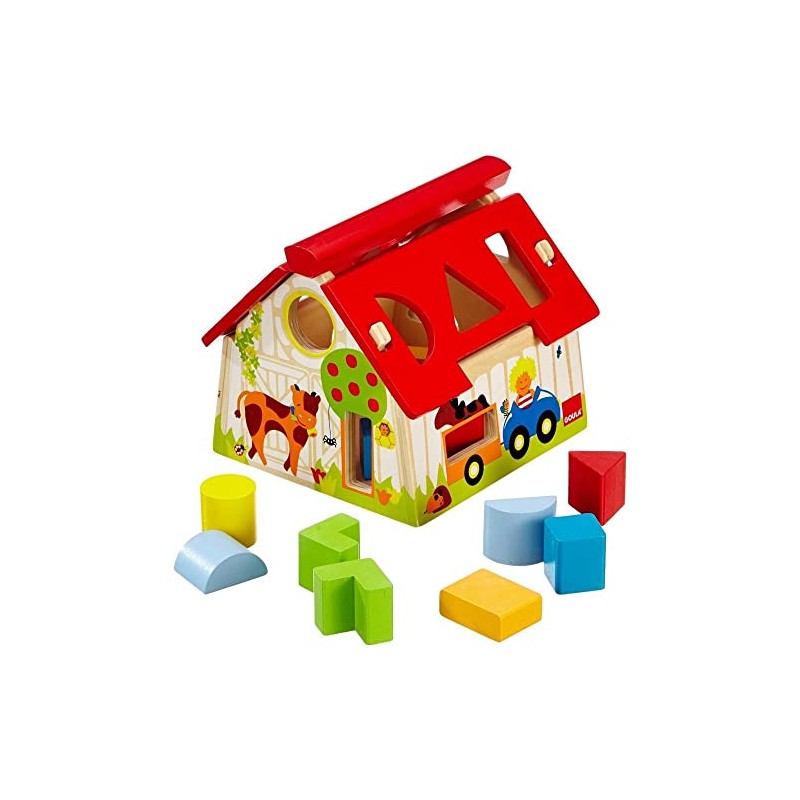Goula Wooden Farm Shape Sorting Box