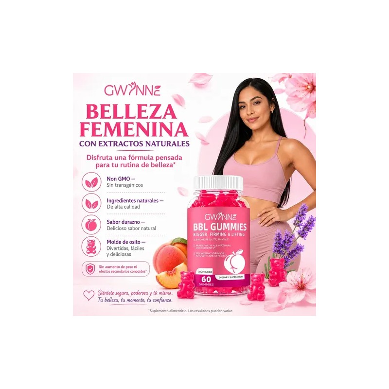 Gwynne Bbl Gummies Fenogreco Mejora Tu Busto Y Glúteos 60
