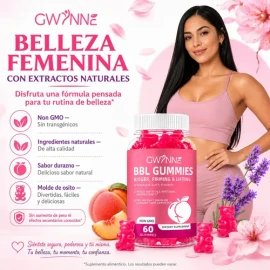 Gwynne Bbl Gummies Fenogreco Mejora Tu Busto Y Glúteos 60 Caramelos Blandos 2pcs