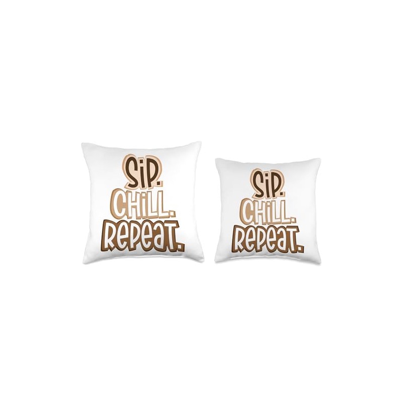 Sip Chill Repeat Cold Brew Latte Iced Coffee Lover Espresso