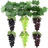 ginojex Artificial Grapes 6 Bunches with 3 Strands Fake Grape