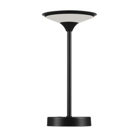 Globe Electric 60000031 12" 1.5W LED Integrated Outdoor Cordless Table Lamp, Matte Black, Frosted Diffuser, USB-C Charging Cable, On/Off Touch Switch, 3-Step Dimmer Switch, 120 LM, 2700 Kelvin, 80 CRI