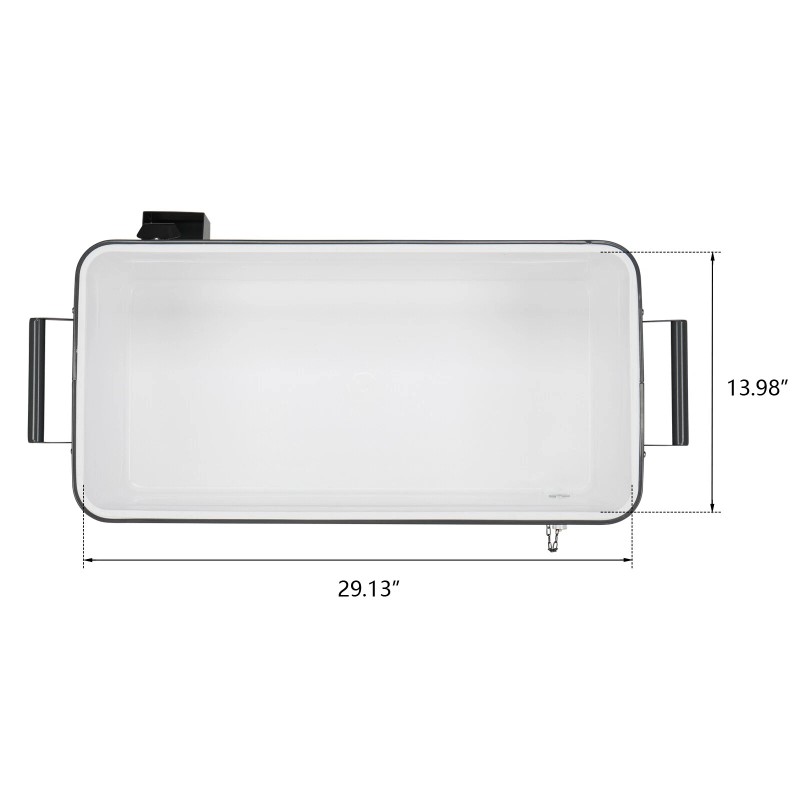 Jutoop 80QT Insulated Trolley - Dark Gray Plastic Rectangular Rolling