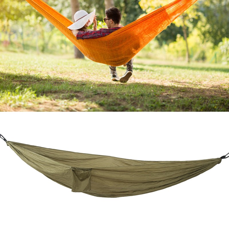 Double Hammock Lengthened Nylon 2 Person Hammock for Camping Backpacking