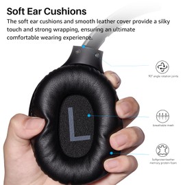 TOZO HA1 Bluetooth 5.4 Over Ear Headphones, 70H Playtime with Mic, Foldable Wireless Headset, Deep Bass Stereo Sound Customizable 32 EQ Music Mode Via Button & App for Travel and Home, Upgraded