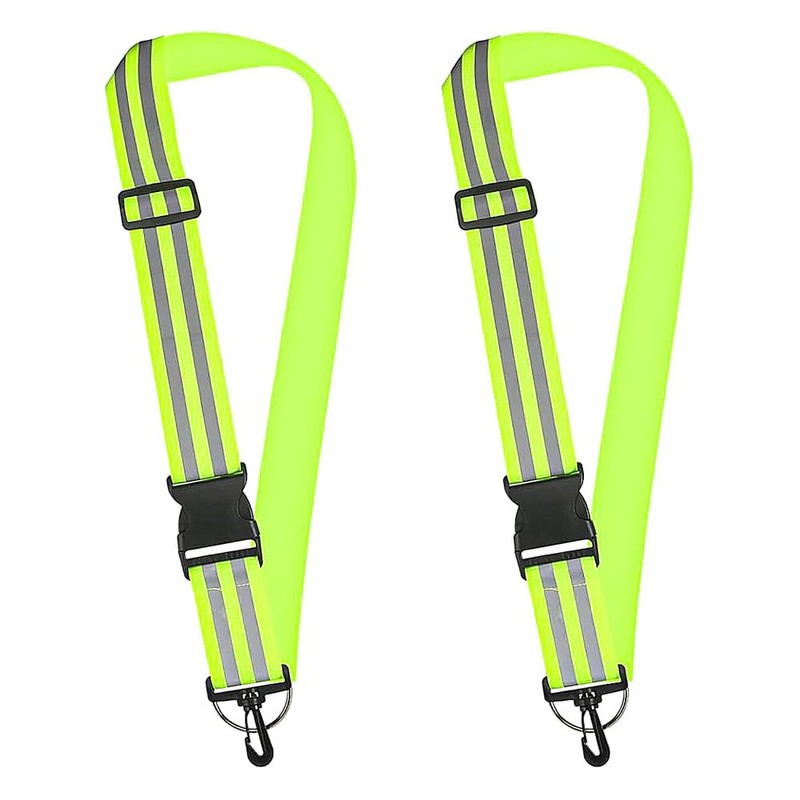 ANCLLO 2PCS Reflective Sash for Walking at Night Adjustable Reflective