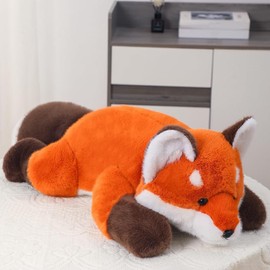 Labauxite Cute Fox Plush Pillow, Kawaii Plushies Red Fox Stuffed Animals, Cuddle Foxes Plush Pillow for Kids & Girls (25.5in)