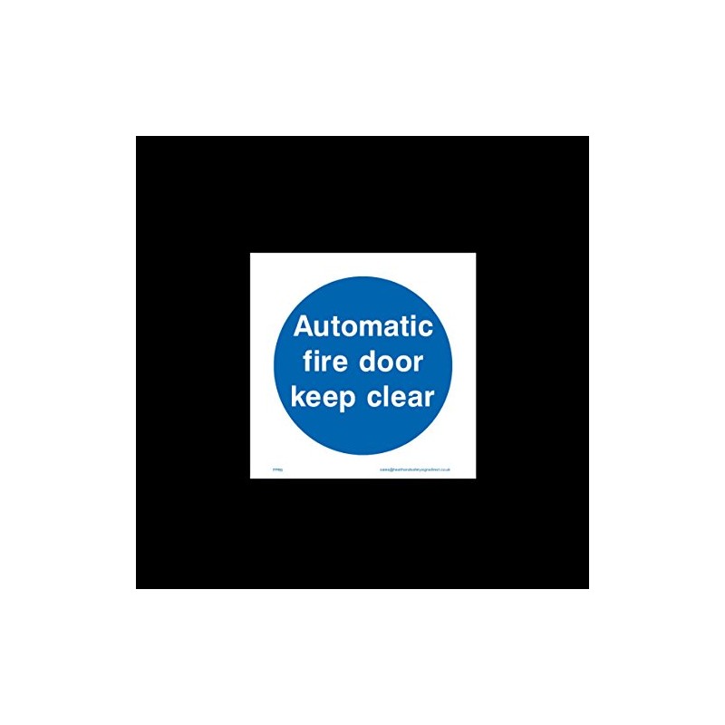 Automatic fire door keep clear Plastic Sign with double sided