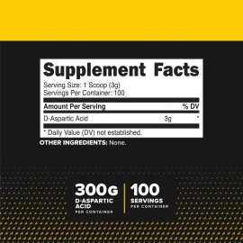 Ácido D-aspártico PrimaForce 300 gramos (100 porciones) sin sabor