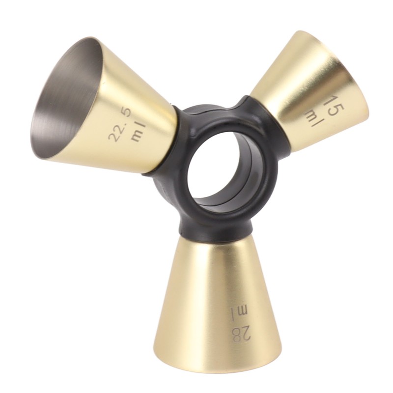 3 End Bar Measuring Cup 304 Stainless Steel Ergonomic Wine