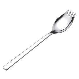 Serlife 2 in 1 Spoons Forks 3 Packs Stainless Steel Silver Fork Spoons Flatware Utensil (Large)