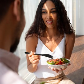 Large Reusable Utensils Set with Case, 2Pack Big Camping Utensil Set, Plastic Cutlery Set Forks Spoon Tableware Chopsticks,Portable Cutlery Set for Travel Picnic Camping or Daily Use(Grey+ Black)