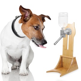 Pet Water Dispenser Rack for Dogs Cats Solid Wood Hanging Drinking Fountain Stand Height Design for Easy Water Change for Home Pet Shops