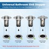 iFealClear Upgraded 4-in-1 Bathroom Sink Drain Strainer, Universal Pop Up
