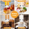 Zhaoyao No Drip 12 OZ Honey Dispenser, Glass Honey Dispenser