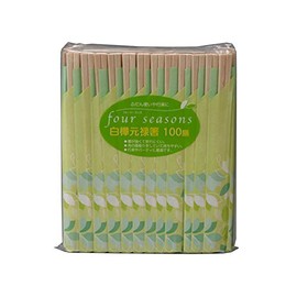 大和物産 割りばし ナチュラル 20cm フォーシーズン 白樺 元禄箸 箸袋入り 100膳入