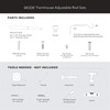 MODE Farmhouse Collection 1 1/8" Diameter Curtain Rod Set with