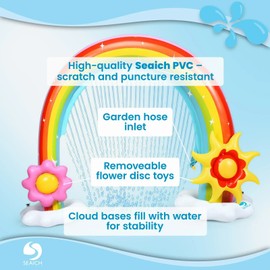 SEAICH JUMBO Rainbow Inflatable Outdoor Water Sprinkler-Punc