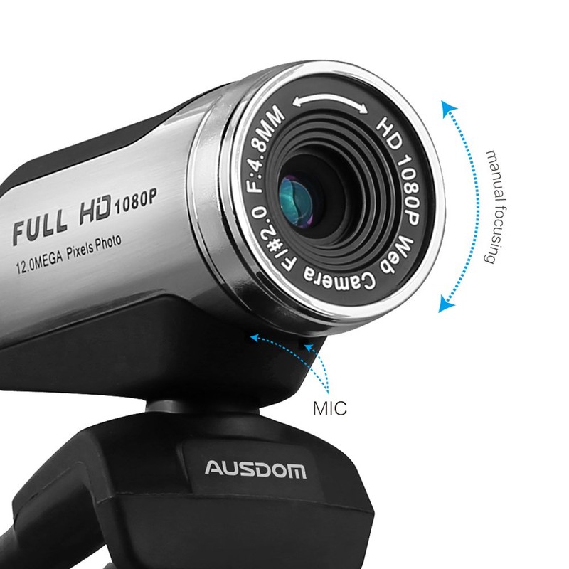 AUSDOM AW615 Webcam 1920x1080P Full HD 12MP USB 3.0 Web