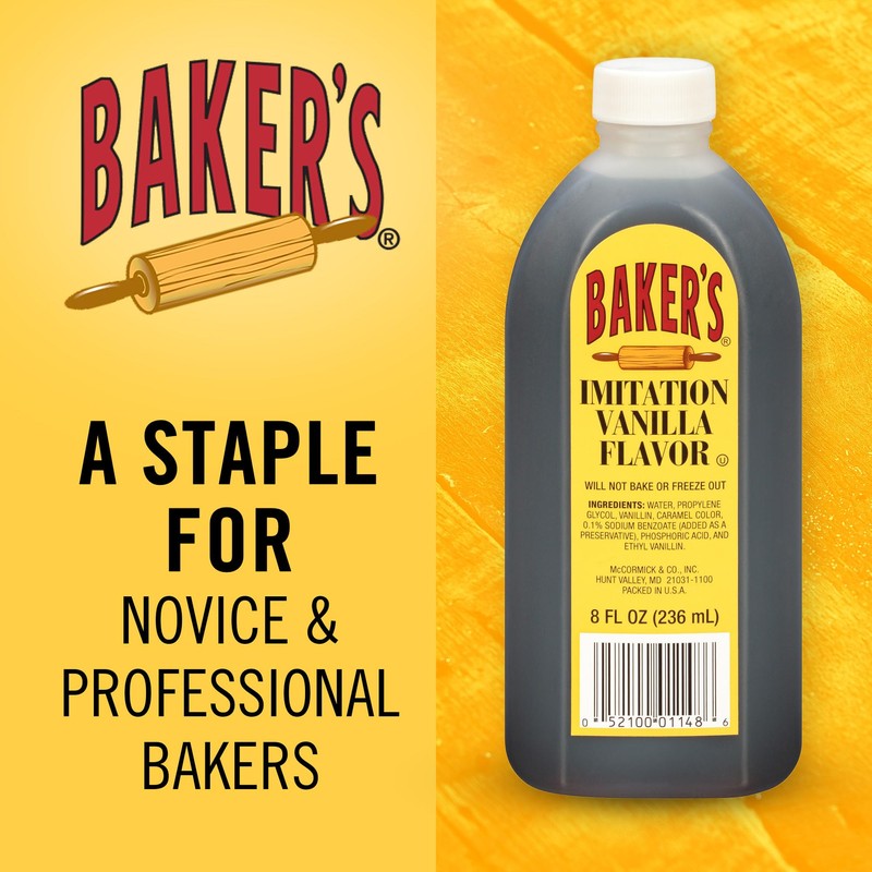 Baker's Imitation Vanilla Flavor, 8 fl oz (Pack of 24)