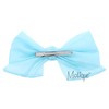 Chiffon 7 inch Hair Bow-Aqua